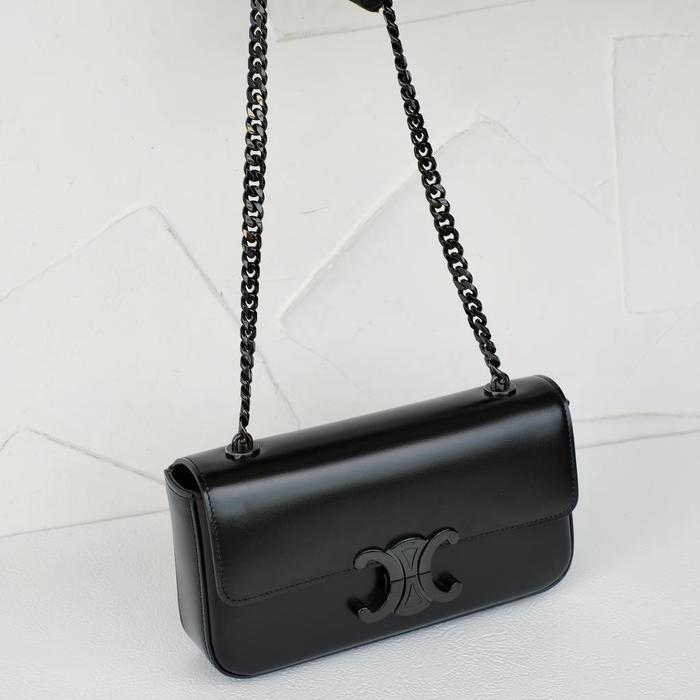bag Clne tas Chain Triomphe Shoulder Bag in All Black