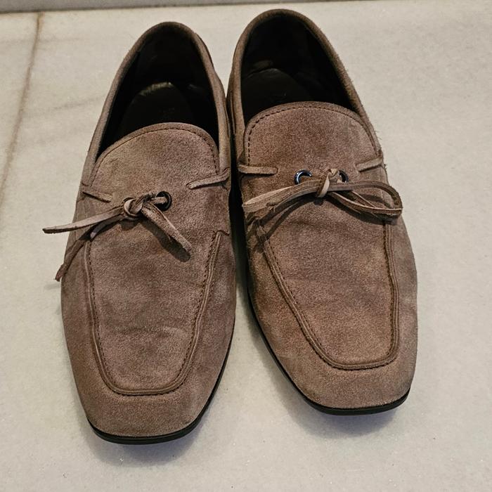 Tod's Tods Men Loafers Shoes Sepatu Suede Grey PRELOVED ORI 41 EU