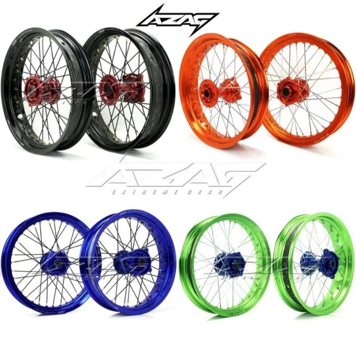 VELG SET SUPERMOTO CRF 250 RALLY CRF150L SCARLET TROMOL CNC SCARLET