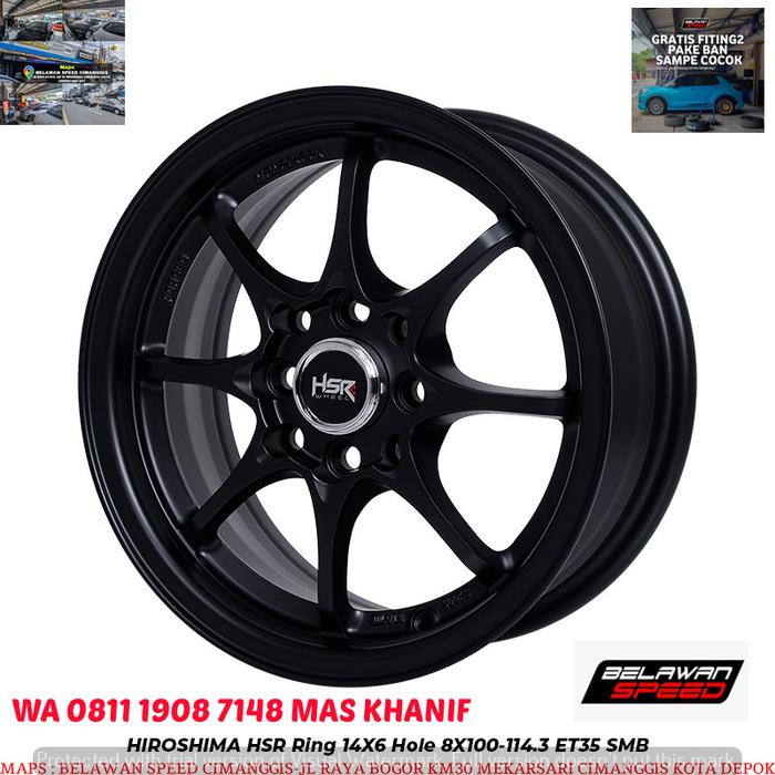 pelek velg racing mobil ring 14 r14 hsr hiroshima wuling air ev xenia
