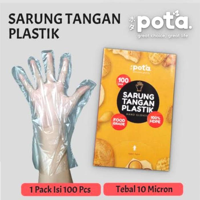 Sarung Tangan Plastik Pota 1 pack Isi 100 Pekanbaru