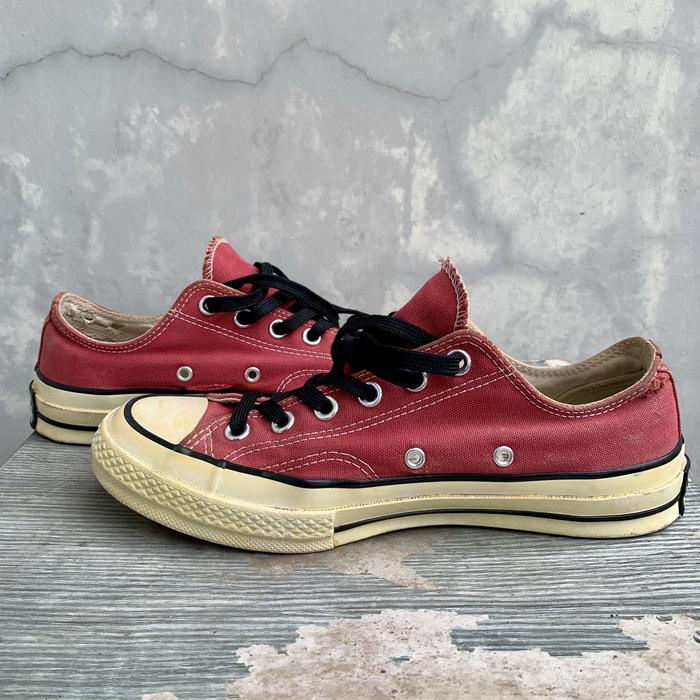 Converse CT 70s ox Red Crimson Heelpad Vintage Second 41 Code 142337c