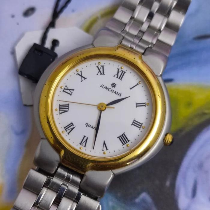 JAM TANGAN JUNGHANS SWISS TWO TONE ROMAWI SECOND