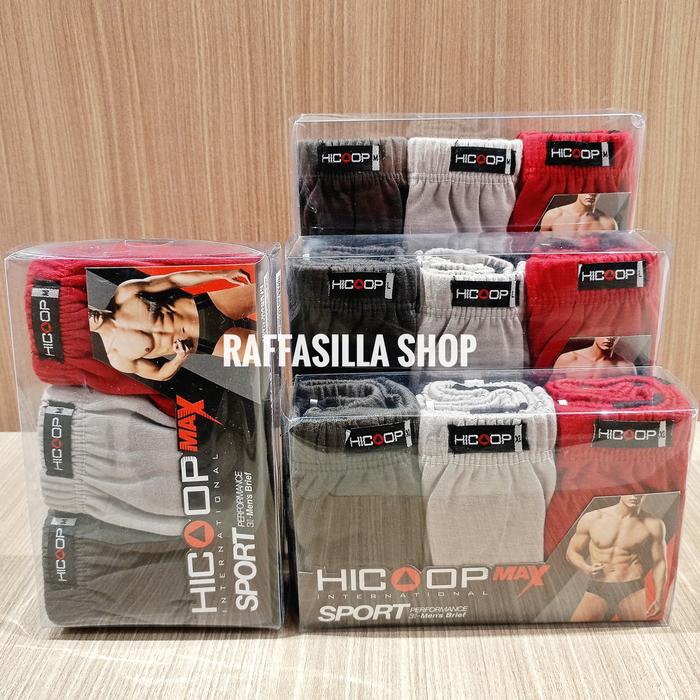 Celana Dalam Pria Hicoop Sport Performance  Celana Dalam Laki Isi 3 Pc