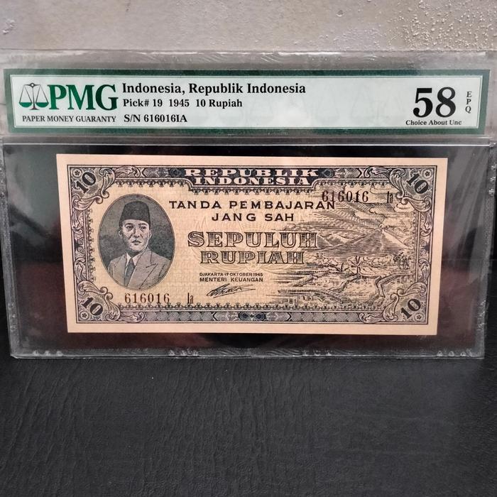 Uang ORI I 10 Rupiah 1945 PMG 58 EPQ