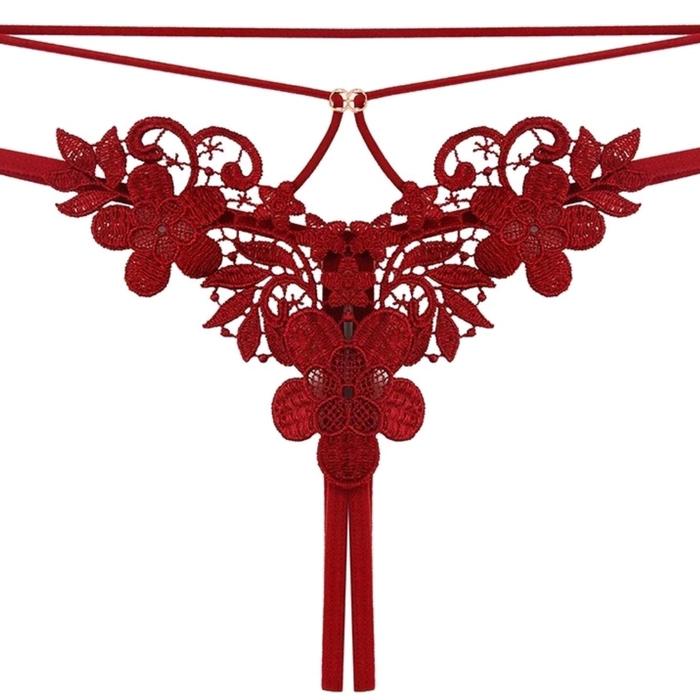 Celana Dalam Gstring Tali Satu Bordir Import Premium