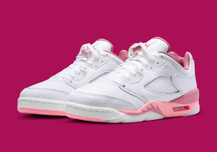 SEPATU SNEAKERS ANAK / REMAJA AIR JORDAN 5 RETRO LOW (GS) desert berry