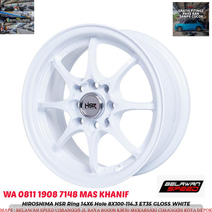 pelek velg racing mobil ring 14 r14 hsr hiroshima wuling air ev agya