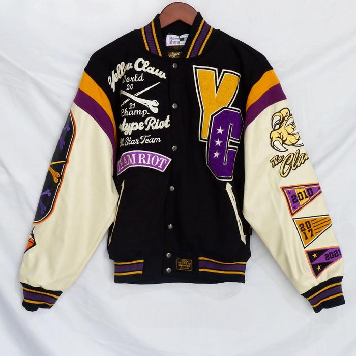 Jaket Varsity Rawtype Riot x Yellow Claw