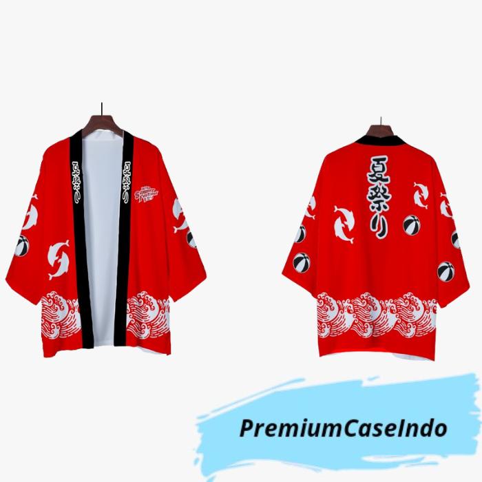 Kimono cardigan yukata jkt48 summer fest pria xs s m l xl 2l 3l 4l 5l