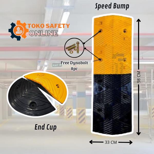 Rubber Speed Bump / End Cup Speed Bump / Speed Bump 100 x 35 x 5