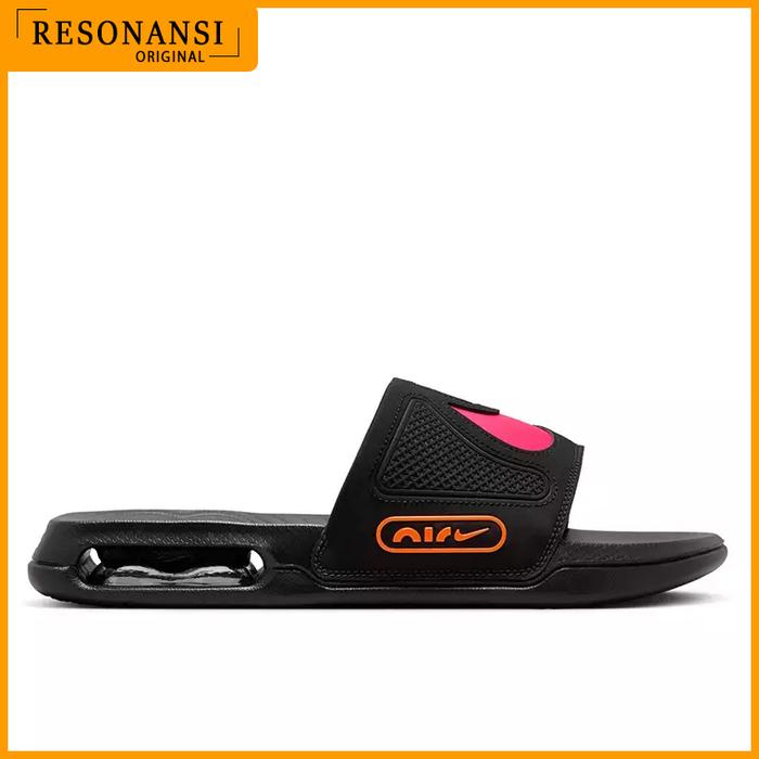 SANDAL PRIA TERBARU NIKE ORIGINAL SLIDE AIR MAX CIRRO HITAM-ORANGE