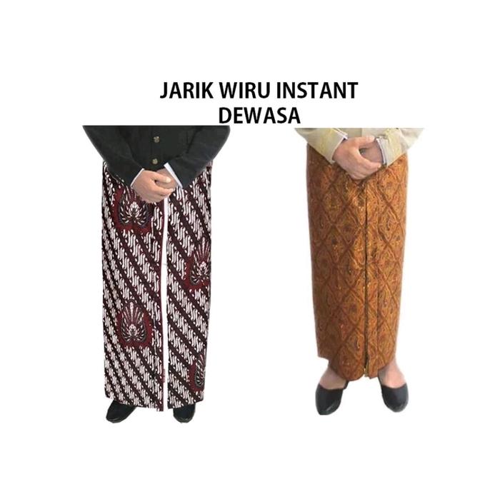 Jarik Wiru / Jarik Instant Dewasa Pria Wanita / Rok Batik Wiru