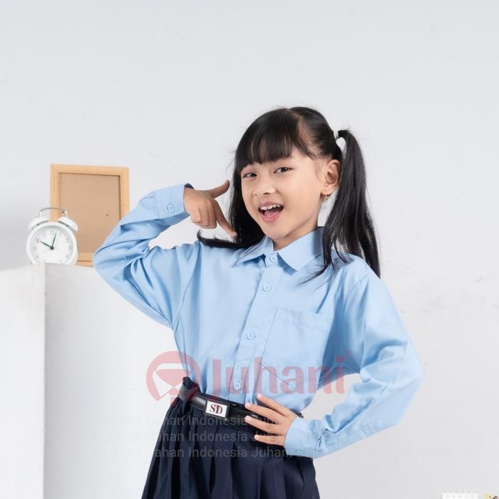 KEMEJA PANJANG BIRU BAJU BIRU SD SERAGAM BIRU SD BAJU BIRU PANJANG