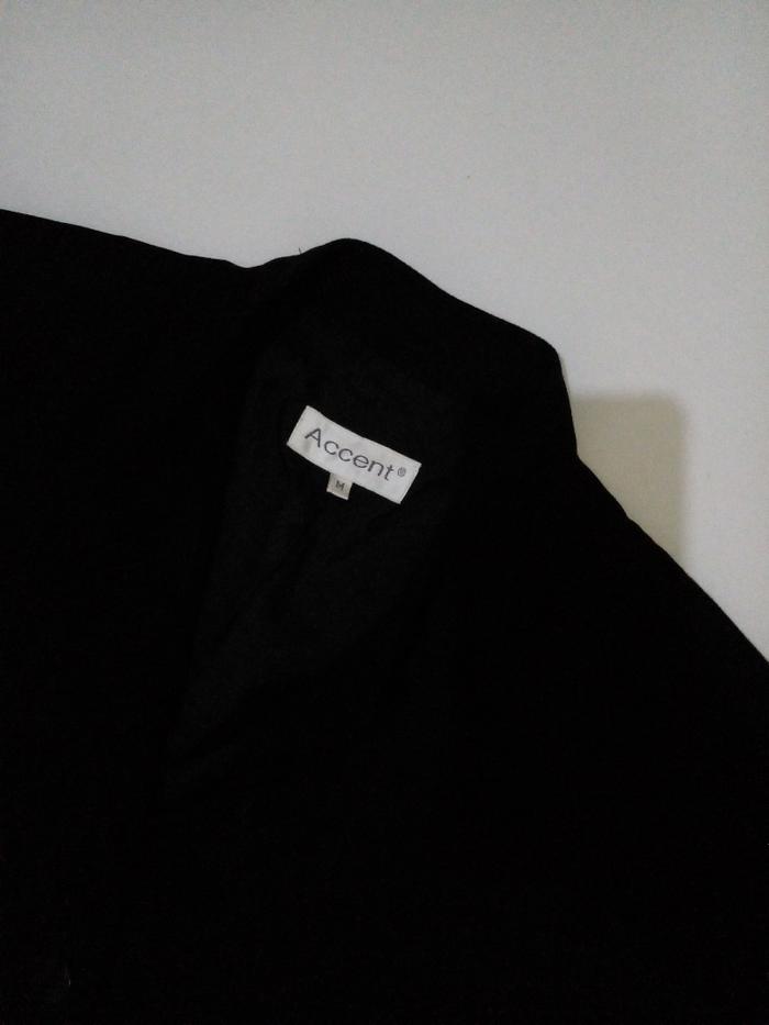 Blazer Hitam Black Blazer Accent