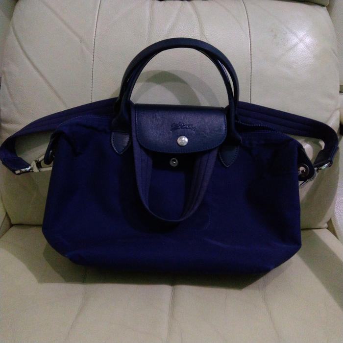 Longchamp Le Pliage Neo Navi Blue Size Small Original Preloved
