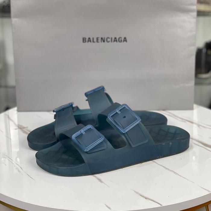 Balenciag* Mallorca Blue Rubber Sandals