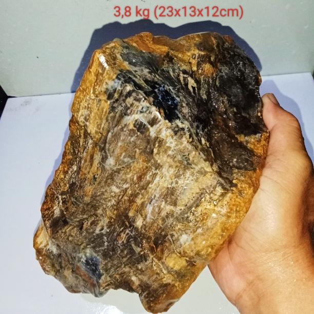3,8 kg batu akik bahan galih kelor serat emas(471)
