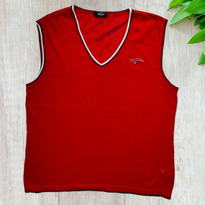 Kaos Vest Rajut Casual Second Branded Fantom Red Korea L g1