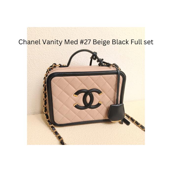 Tas Ch Vanity medium beige GHW seri 27