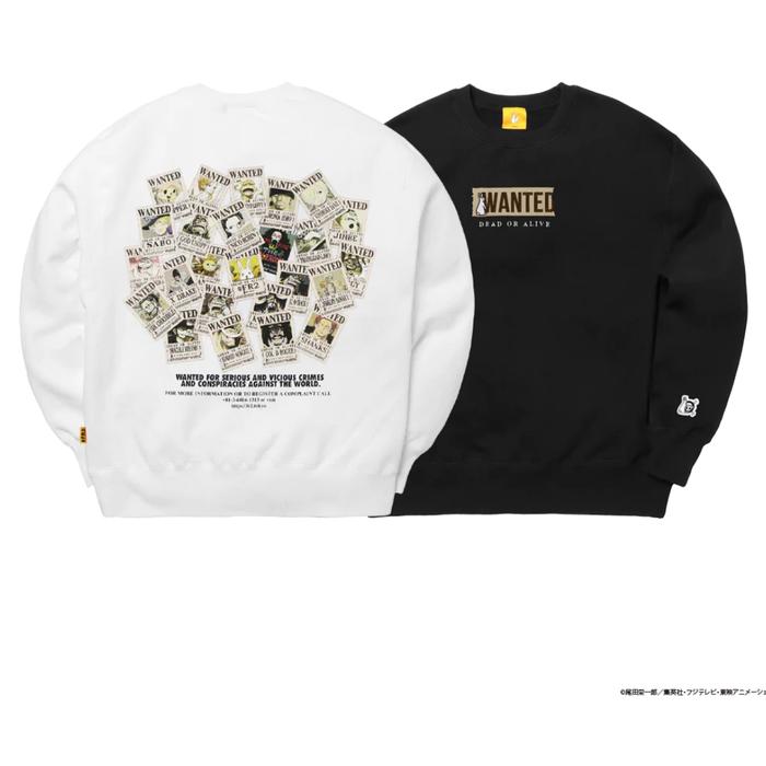 One Piece x FR2 Fxxking Rabbits Wanted & Devil Fruit Kills Sweatshirt