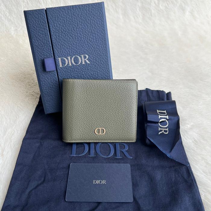Dior grained calfskin icon signature wallet