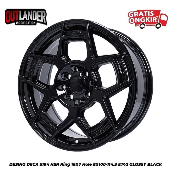 Toko Velg Mobil Semarang Pelek Ring 16 Hsr Wheel Desing Deca Black