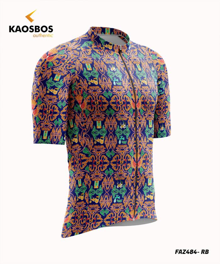 Jersey Sepeda RoadBike Pria Wanita Batik PUPR Indonesia Custom FAZ484