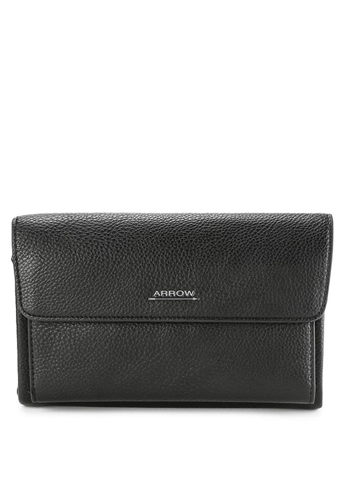 Tas Pria Arrow Gris Clutch Blck
