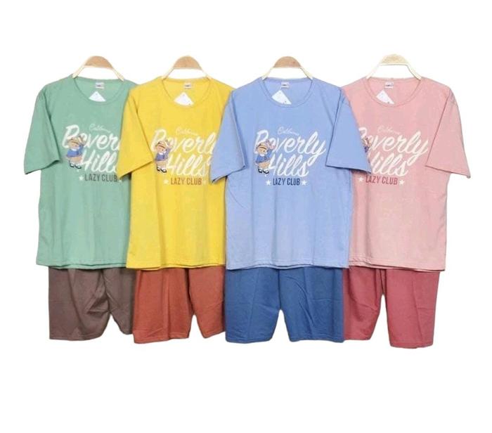 Baju Tidur set piyama Amro babydoll 3/4 Stq pendek mall