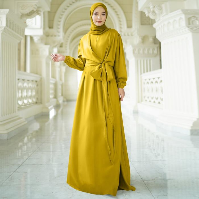 Gamis Maxy Gaudy Ikat pinggang Shakila