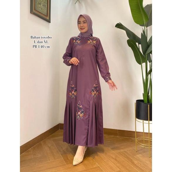 Gamis Madina Hajrah Zircon || Bordir Mesin || Best Seller Dan Terbaru