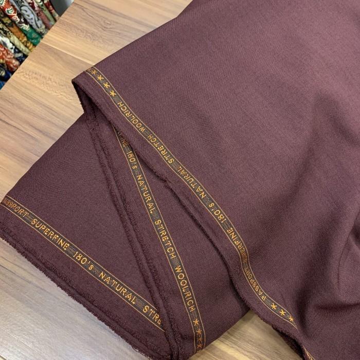 Kain bahan jas merah maroon/kain semi wool/kain maroon
