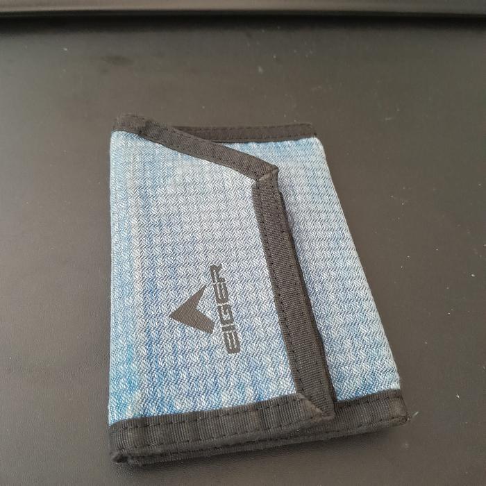 PL Dompet eiger original warna biru ada perekat Pria