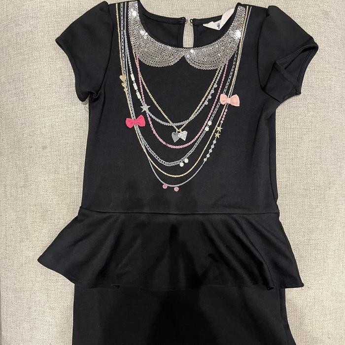 H&M Girls Black Dress| dress H&M anak perempuan