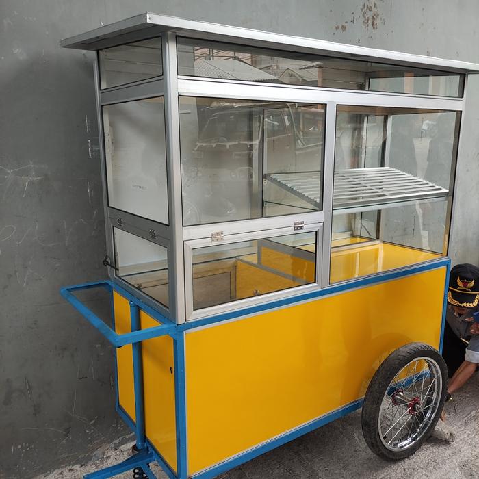 gerobak aluminium ACP bisa costum
