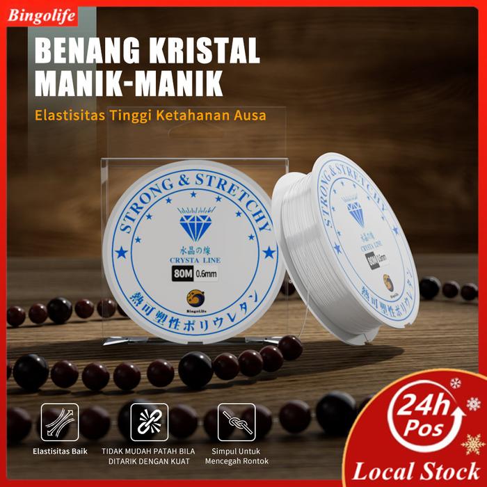 Bingolife Diy Manik Threading Benang Elastis Benang Kristal Jepang