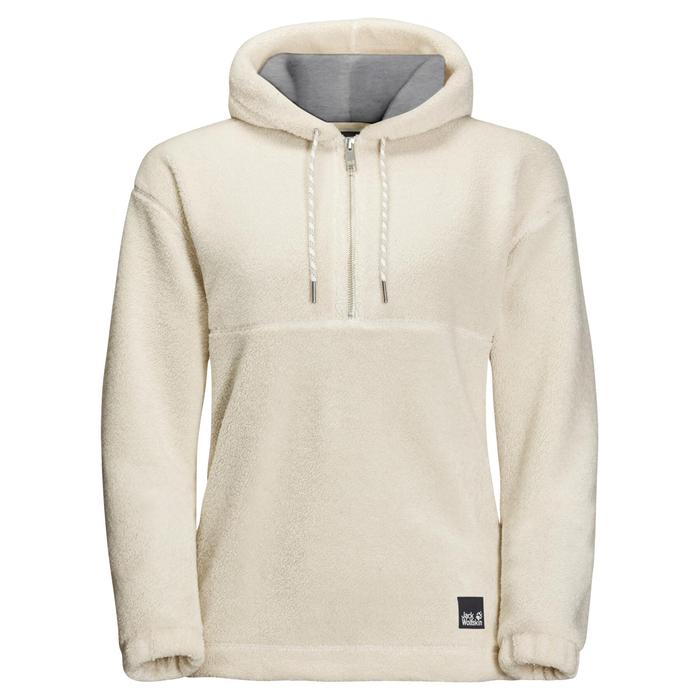 Jaket Winter Wanita Sherpa Fleece Women Half Zip Hoodie Jack Wolfskin Nature Life Original