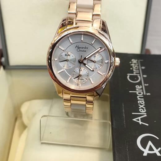 Jam Wanita ORIGINAL Alexandre Christie ACF 2A92 BF Stainless polyresin