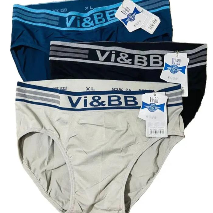 3 PCS CELANA DALAM PRIA DEWASA SEGITIGA VI&BB BAHAN RAJUT/CD LAKI-LAKI