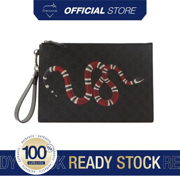 GGucci Snake Black Clutch / Tas Branded Original