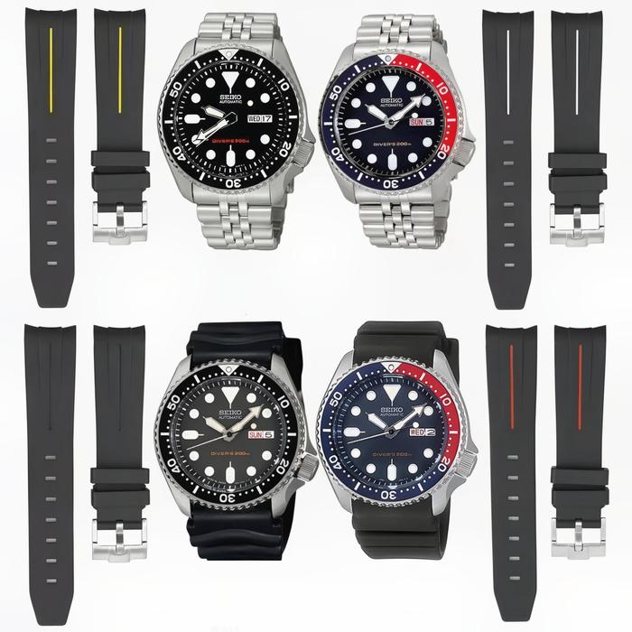 TALI JAM TANGAN STRAP 22MM RUBBER B FOR SEIKO SKX SRPD 8007.22 CK