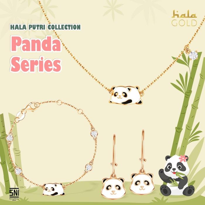 KALUNG KOYE ANTING GELANG EMAS ANAK PUTRI COLLECTIONS HALA GOLD PANDA IMUT MANIS