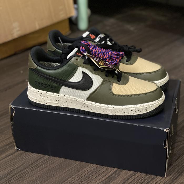 Original 100% Nike Air Force 1 low Gore-Tex Escape Olive