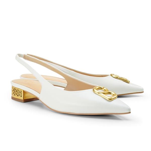 sepatu Wanita BUTTONSCARVES Milly Slingback Shoes - White