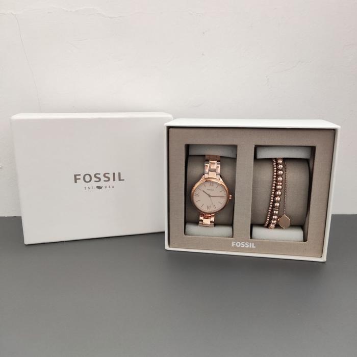 Nwt jam F*ossil bq3543 set rose gold original authentic