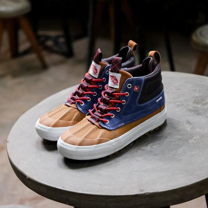 VANS SK8 HIGH MTE-2 DEL PATO RETRO BLUE BROWN ORIGINAL RESMI