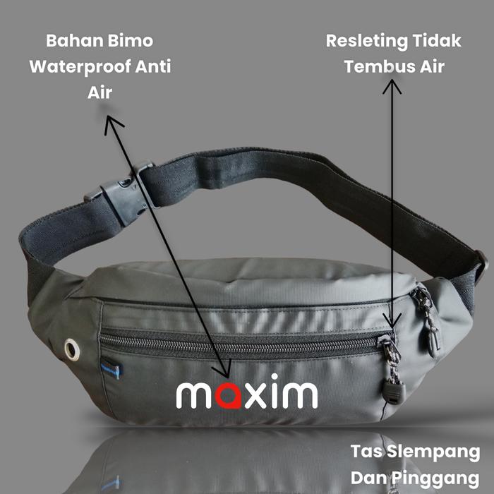 Tas Selempang Waisbag / Tas Pinggang Anti Air Bahan Bimo OJOL Maxim