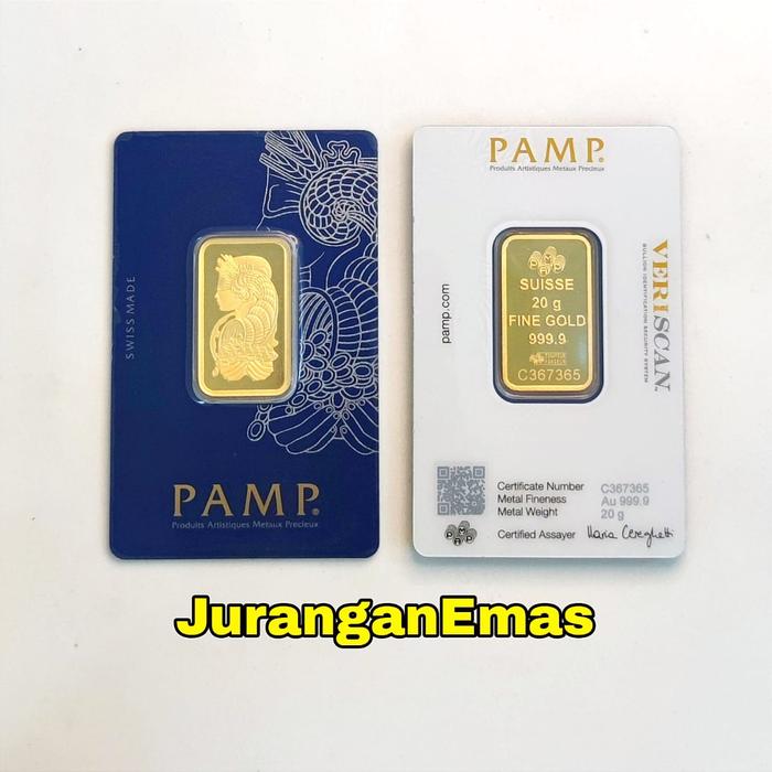 Emas lm logam mulia pamp suisse 20 gr gram
