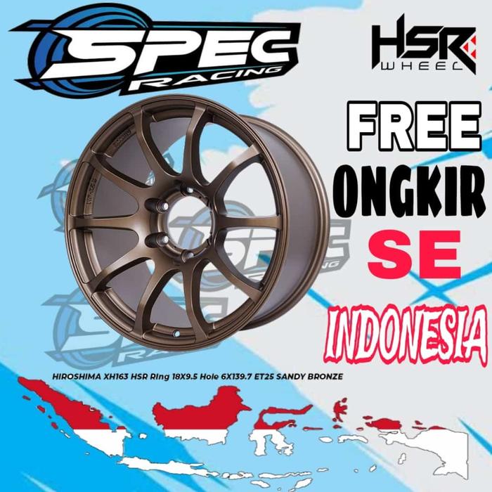 Velg Ring 18 Lubang 6 HSR HIROSHIMA CE28 Pajero Sport Fortuner Triton
